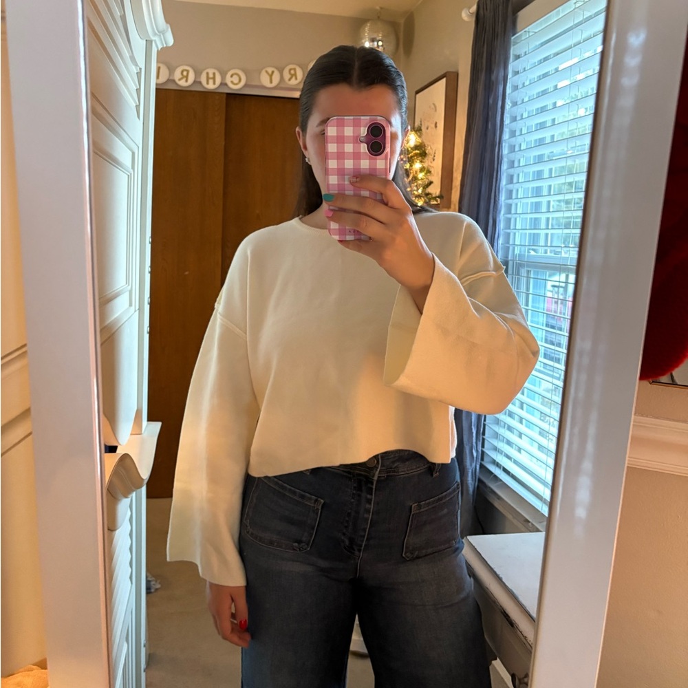 Cream Long Sleeve Sweater